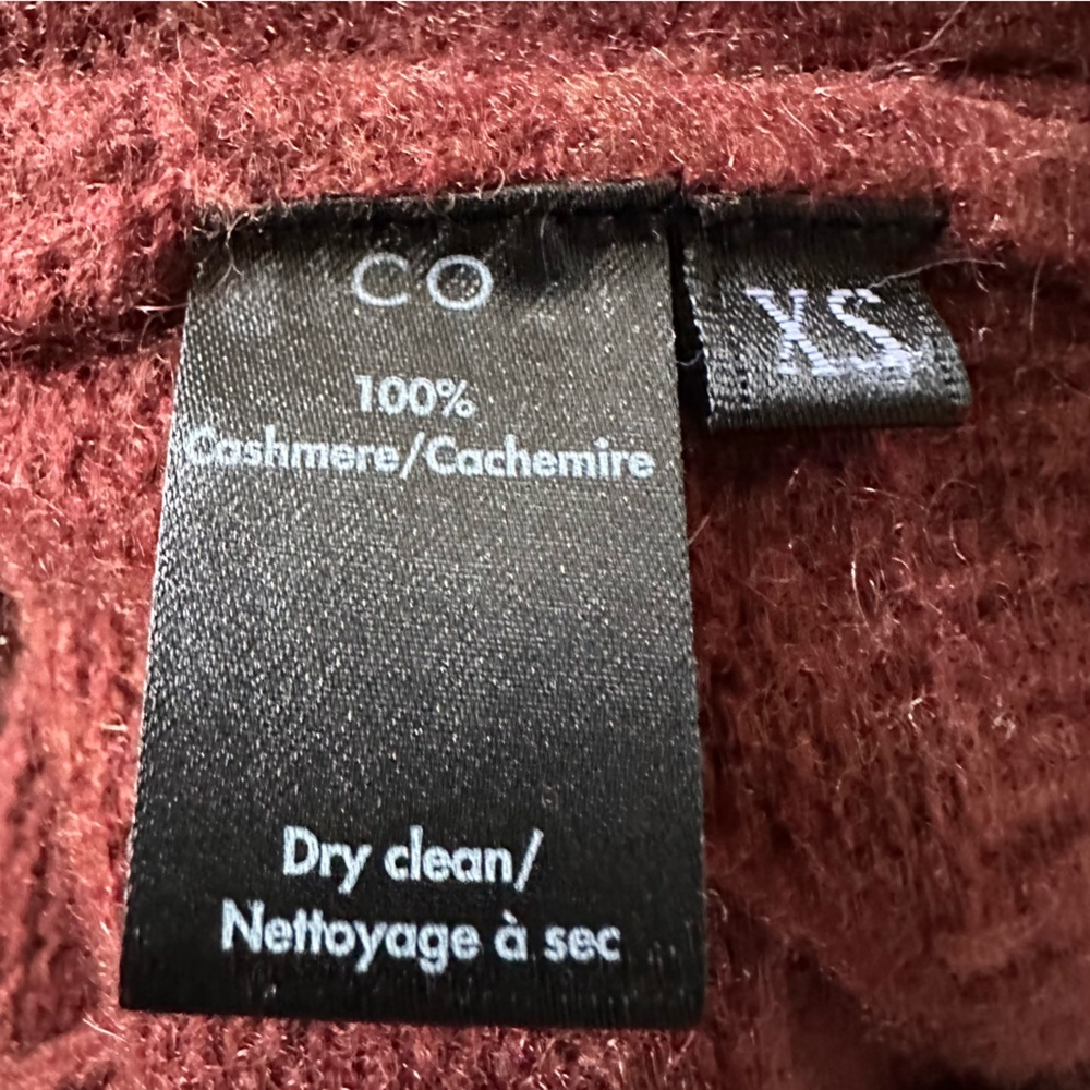Co Collection Cashmere Midi Sweater Dress XS Rust - Picture 9 of 13